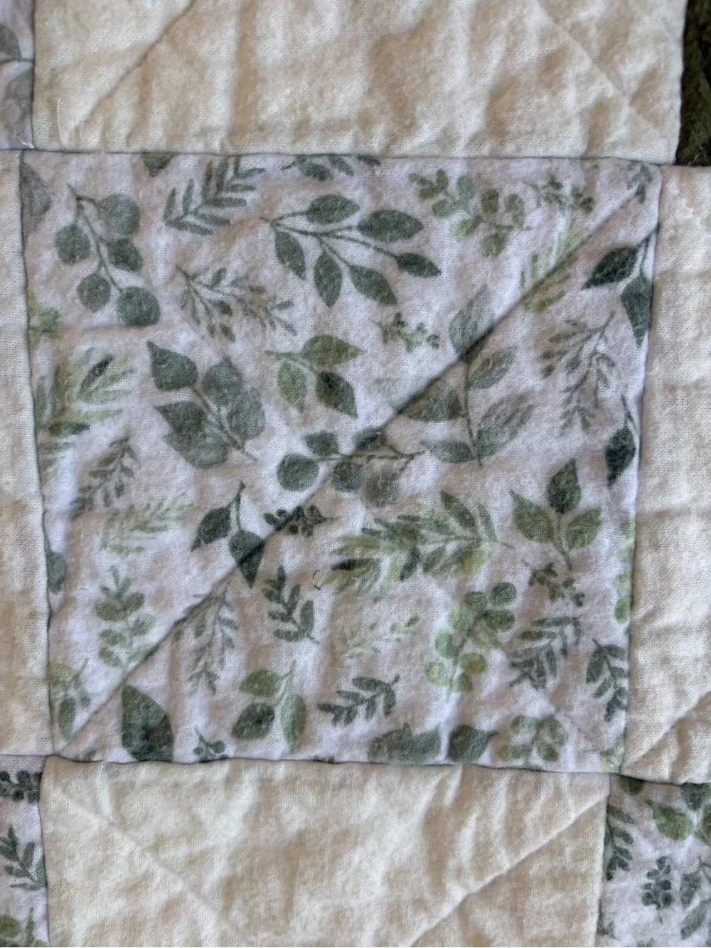 NEW Handmade Cotton Patchwork Baby Rag Quilt - Greens, Blues, Pinks & Whites